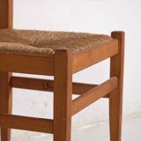 Chaise en bois et rotin, c.1920