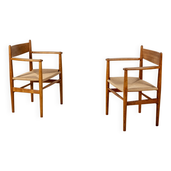 2x Hans J. Wegner CH37 en chêne huilé, années 1970 Danemark