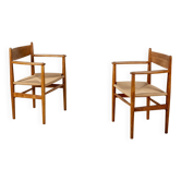 2x Hans J. Wegner CH37 in oiled oak, 1970s Denmark