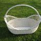 Panier berceau blanc en osier