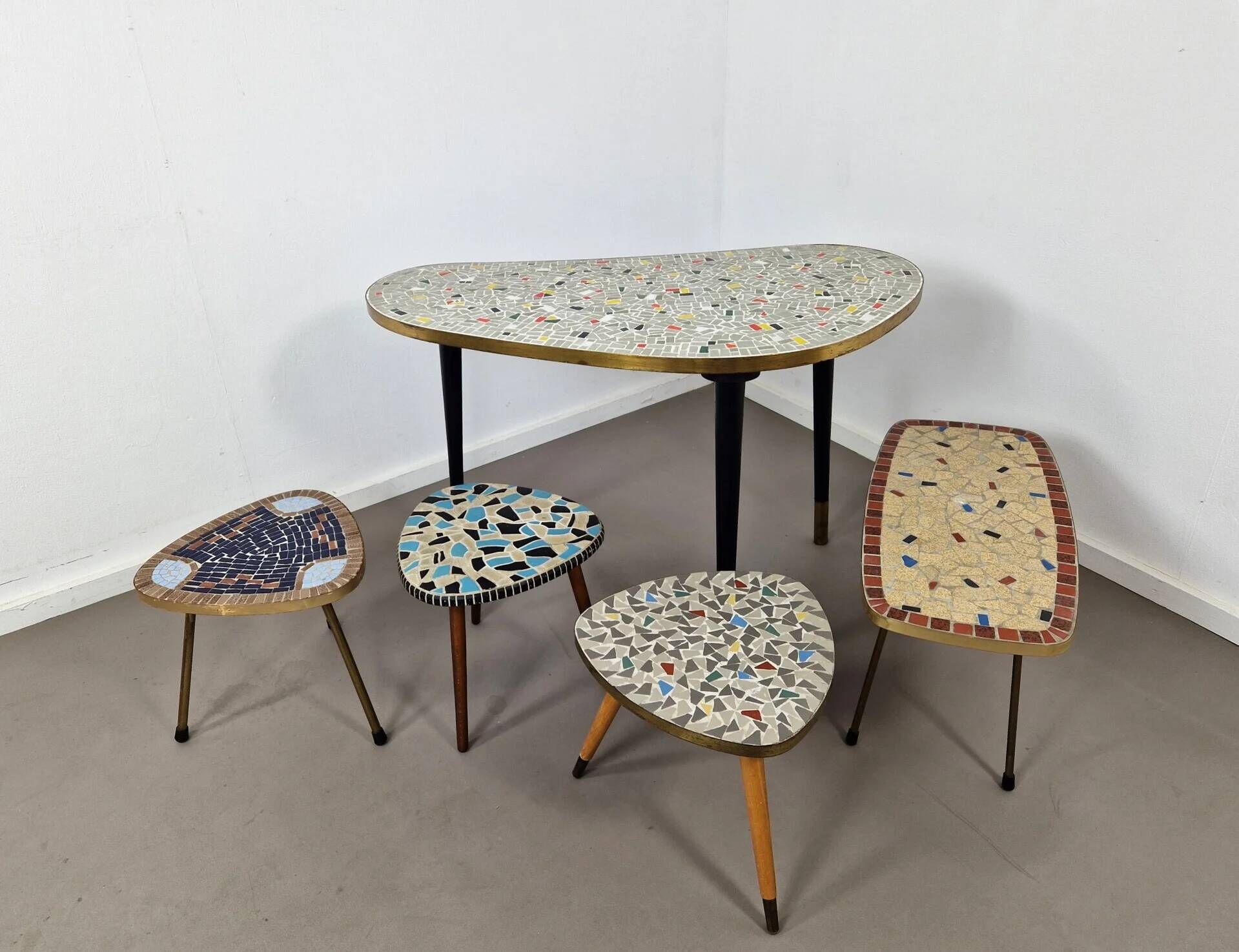 Mid-century mosaic coffee table