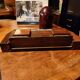 Wood inkwell and zinc complete with porcelain inkwells