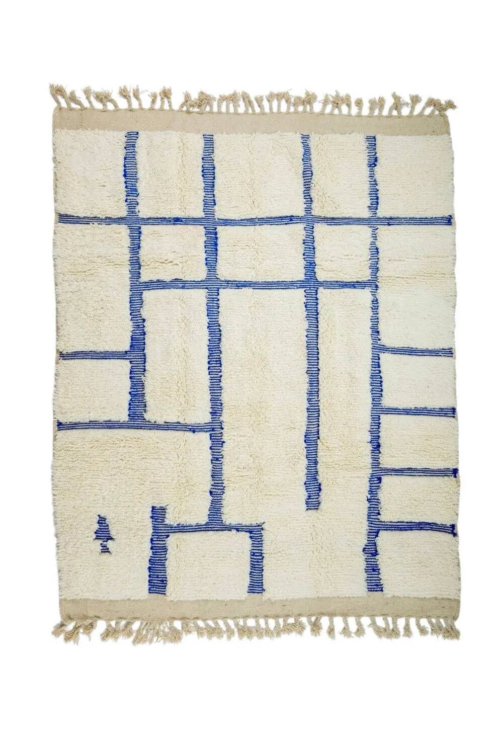 Traditional hand-woven Beni Ouraine rug, size 150 x 250 cm
