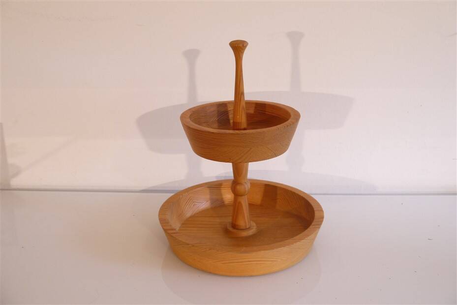 Vintage Scandinavian wooden tray 1970