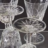 6 digestif glasses from the VMC crystal factory in Reims in good condition.