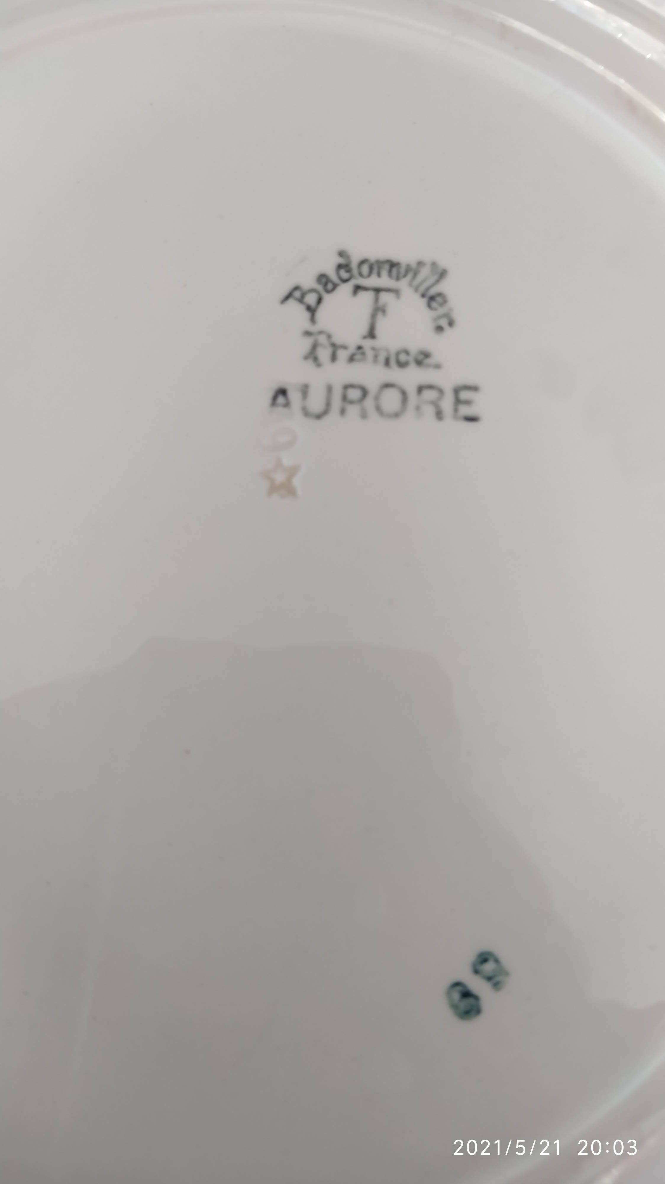 Old Hollow Dish Badonviller Series Auroras