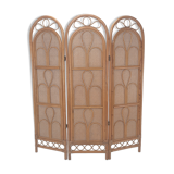 Italian rattan and wicker room divider 1960s