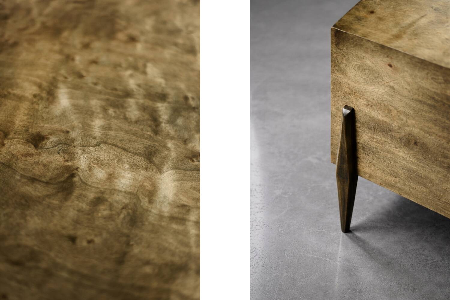 Scandinavian sideboard in birch with hand-painted op-art pattern, 1960s