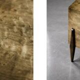 Scandinavian sideboard in birch with hand-painted op-art pattern, 1960s