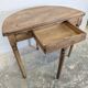 Half-moon table in walnut