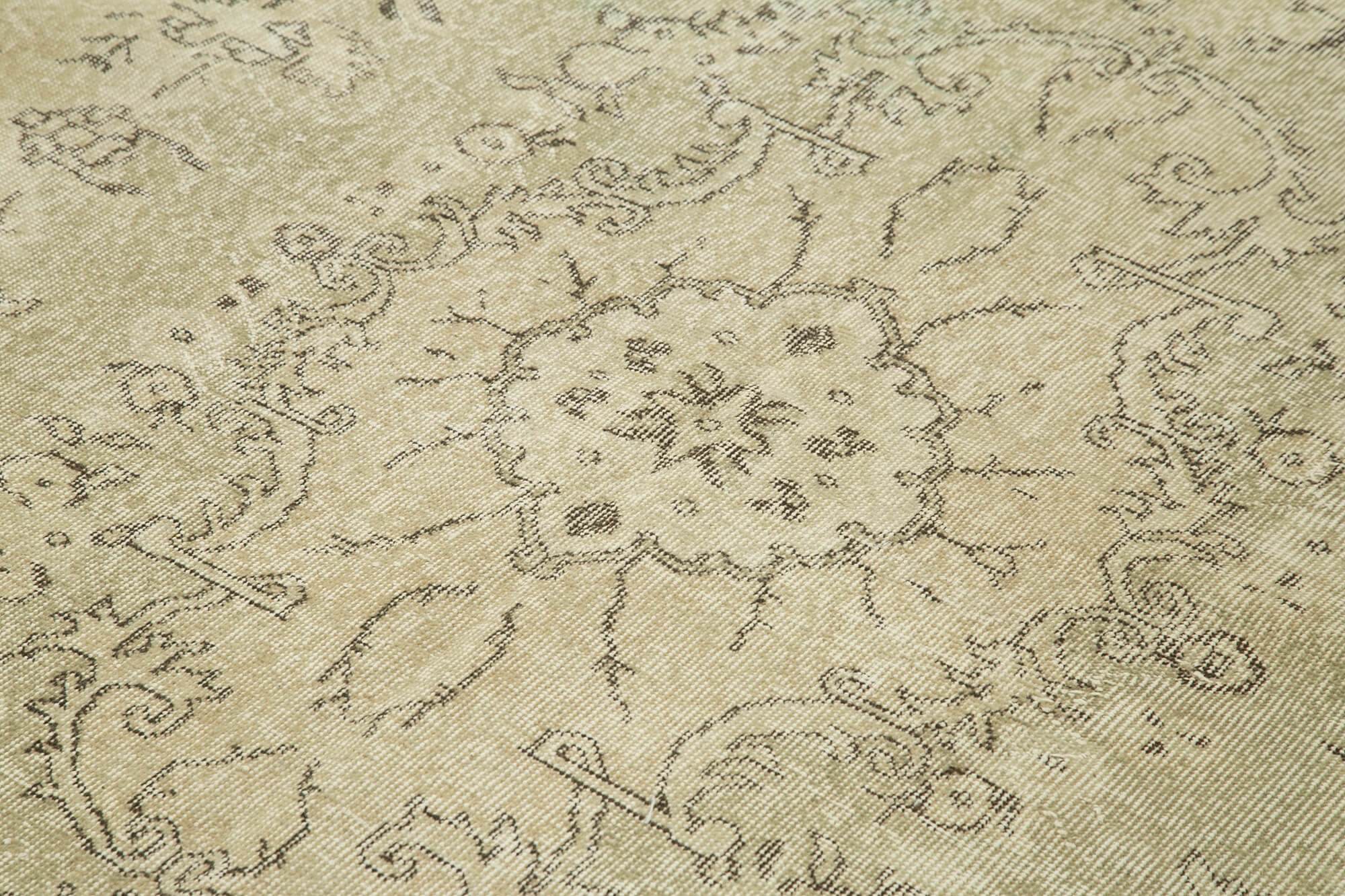 Handmade oriental beige rug 200 cm x 310 cm