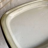 Rectangular stoneware dish, high-fired, Brenne pottery, 1970s-80s