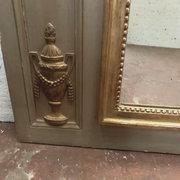 Louis XVI style Trumeau in patinated and gilded wood