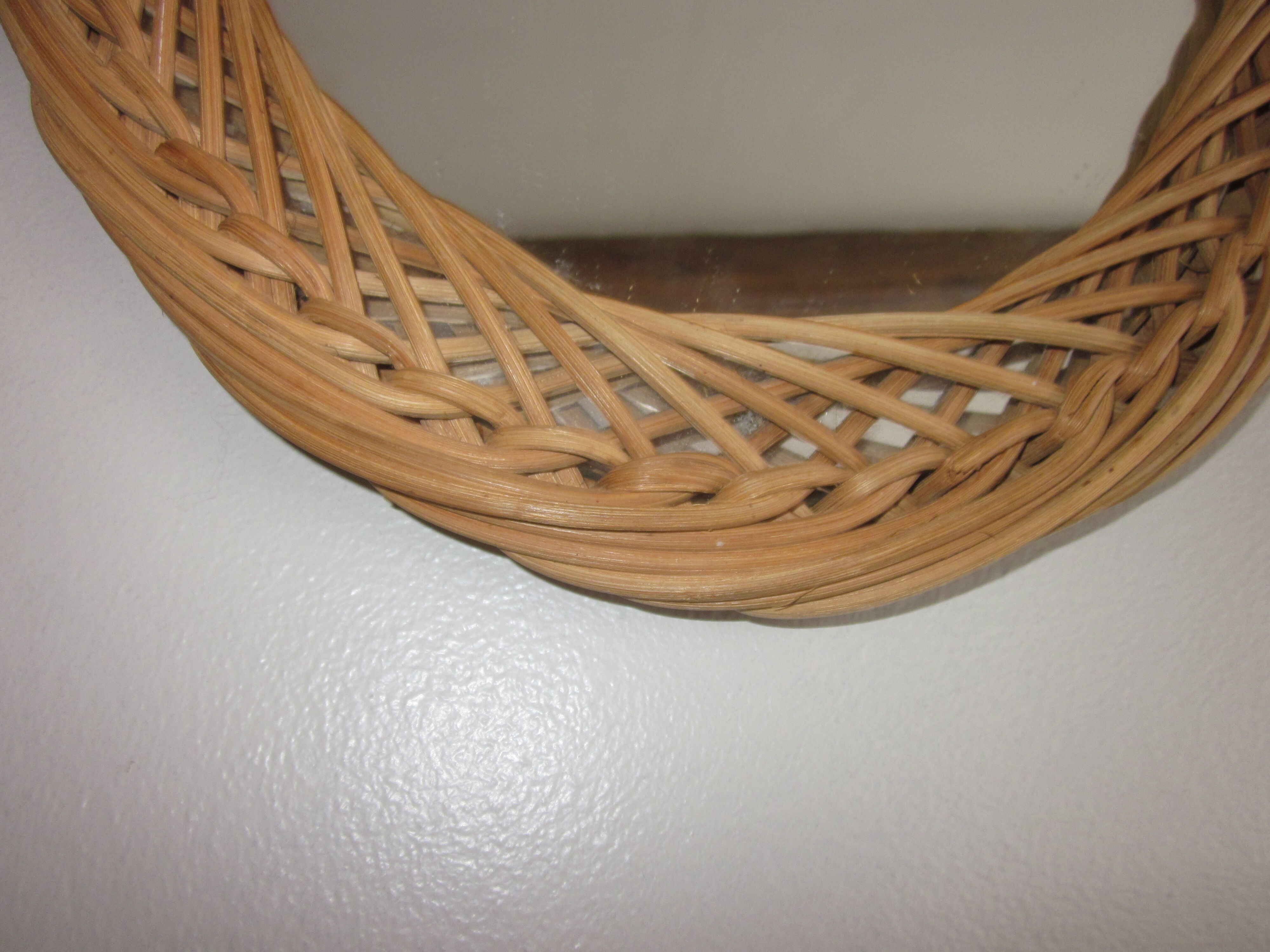 Old rattan mirror 43x31cm