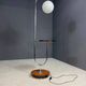 Restored Bauhaus floor lamp with integrated table by R. Slezák