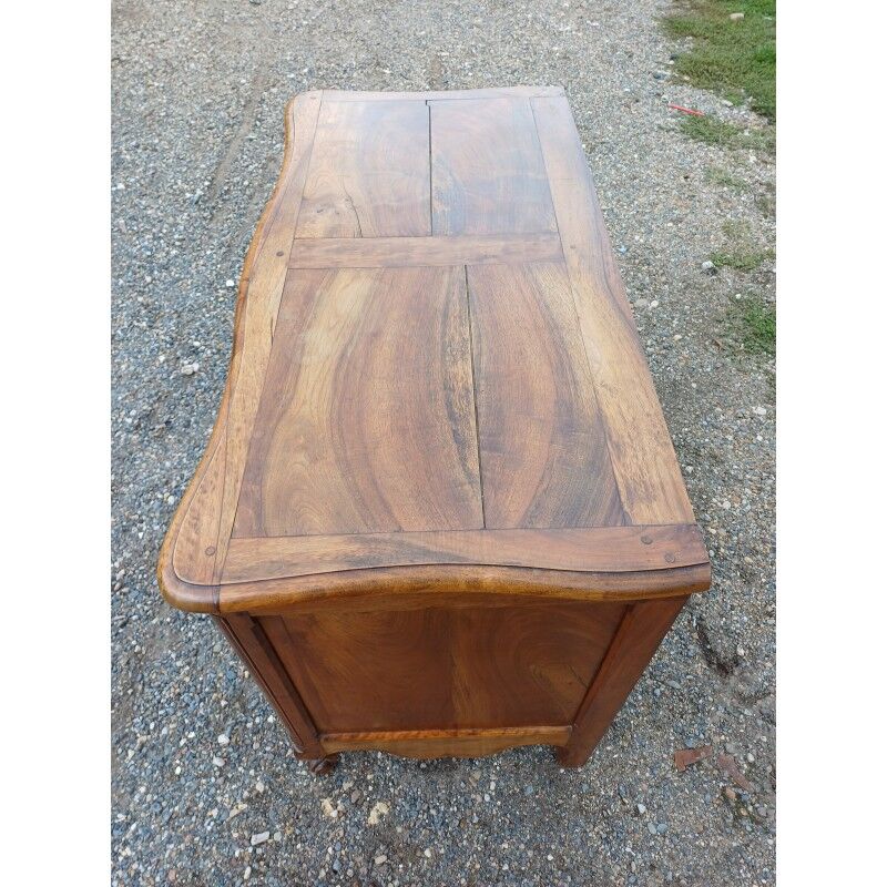 19th century walnut chest of drawers with 3 drawers