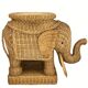 Rattan bamboo wicker elephant pedestal or side table, 1970s
