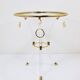 Table basse Tripode style Maison Jansen en lucite et métal doré