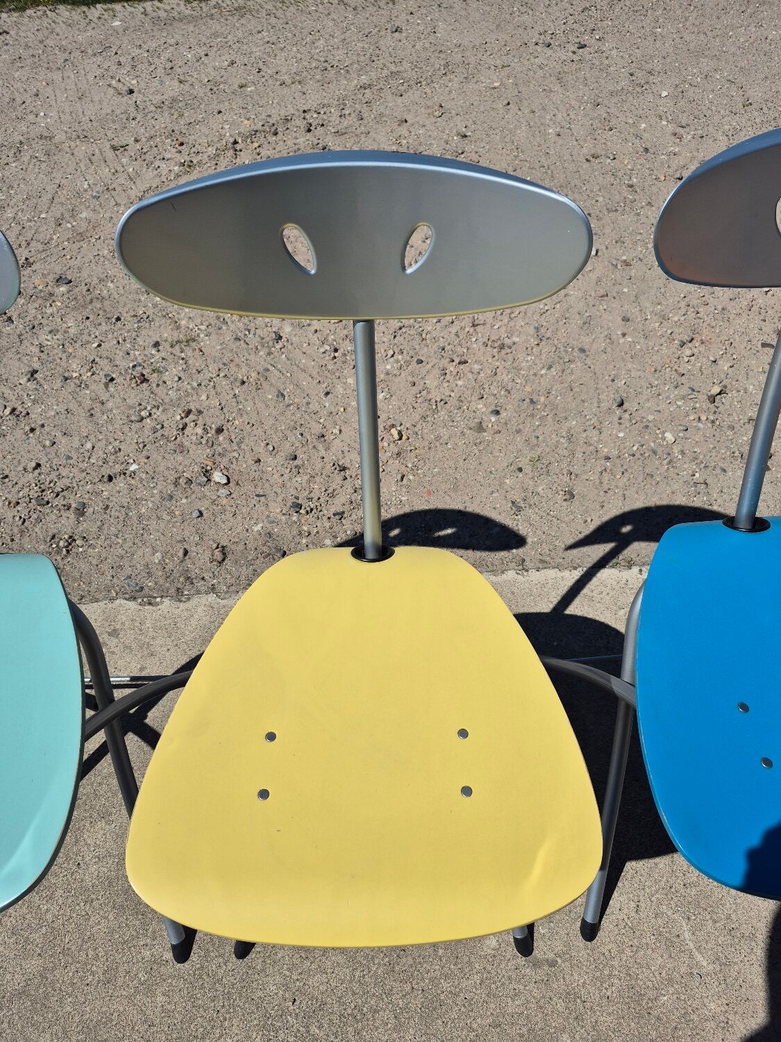 ensemble de 4 chaises pliantes Piu Bonaldo style Memphis