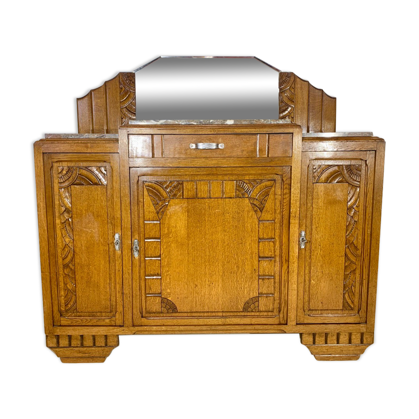 Buffet art deco en chêne massif