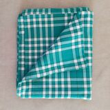 Vintage gingham tablecloth 250 x 150