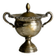 Antique silver-plated sugar bowl with handles