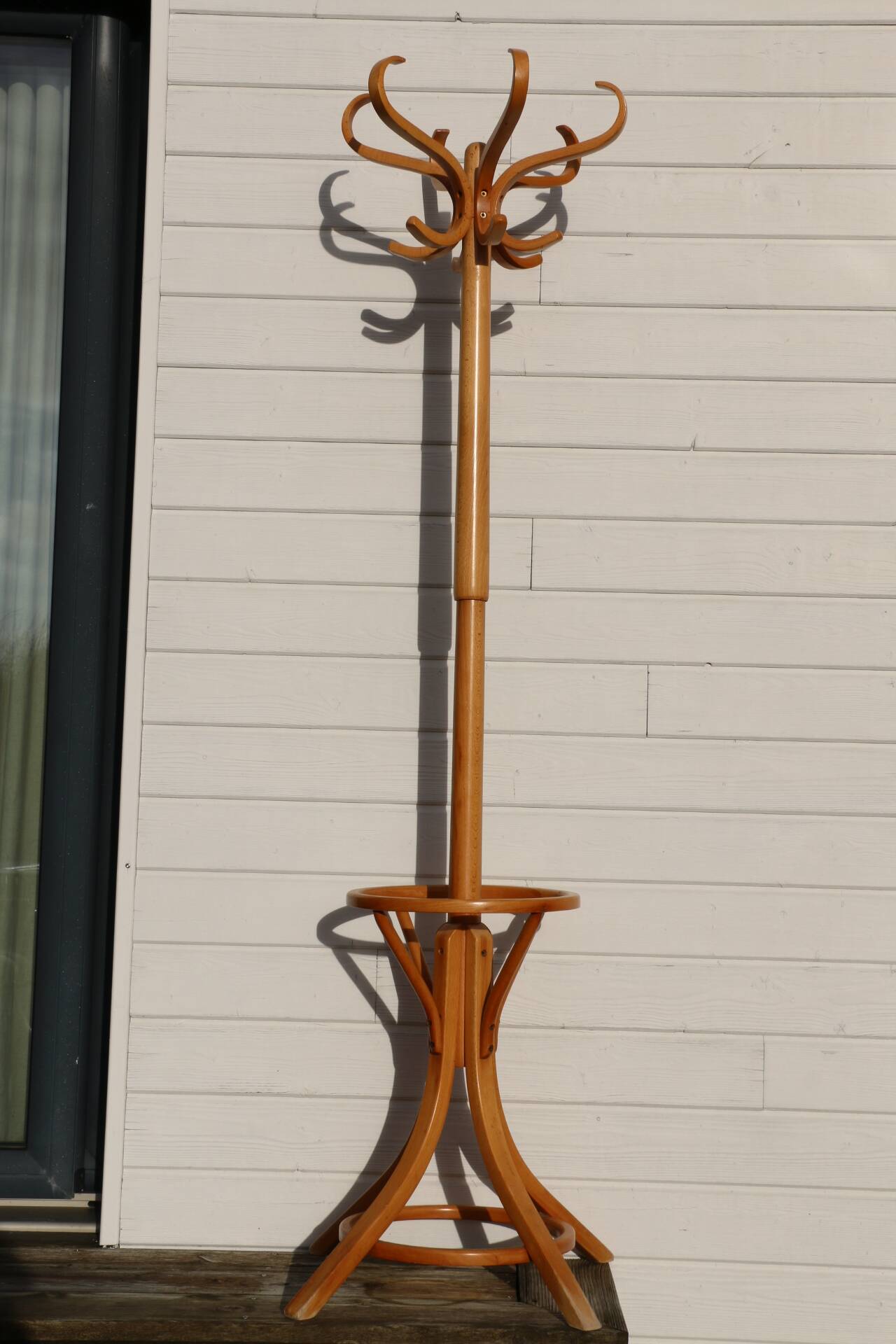 Coat stand parrot BAUMANN light beech umbrella stand
