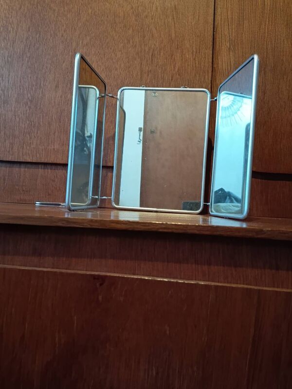Miroir triptyque de barbier
