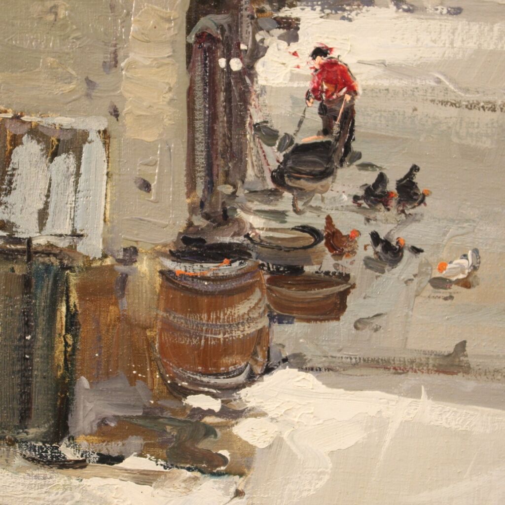 Signed Italian landscape painting from the 20th century