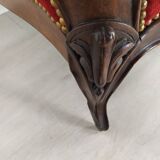 Red velvet bench