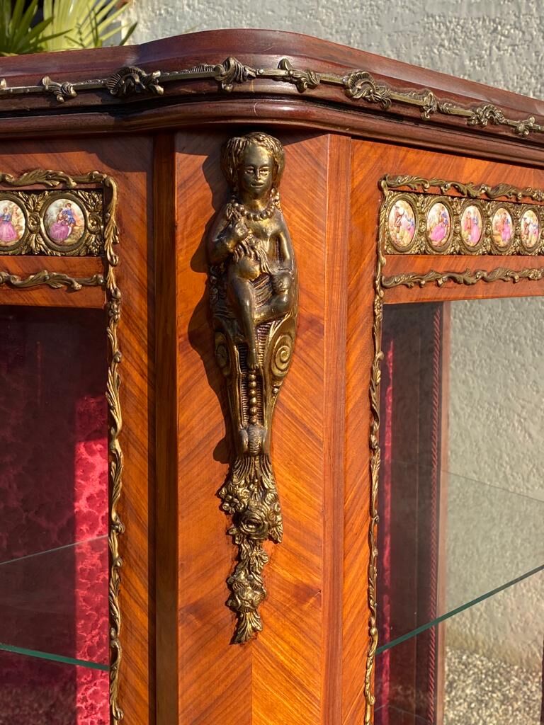 Showcase Marquetry and Bronze Style Louis XVI