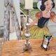 Large silver-plated metal candlestick