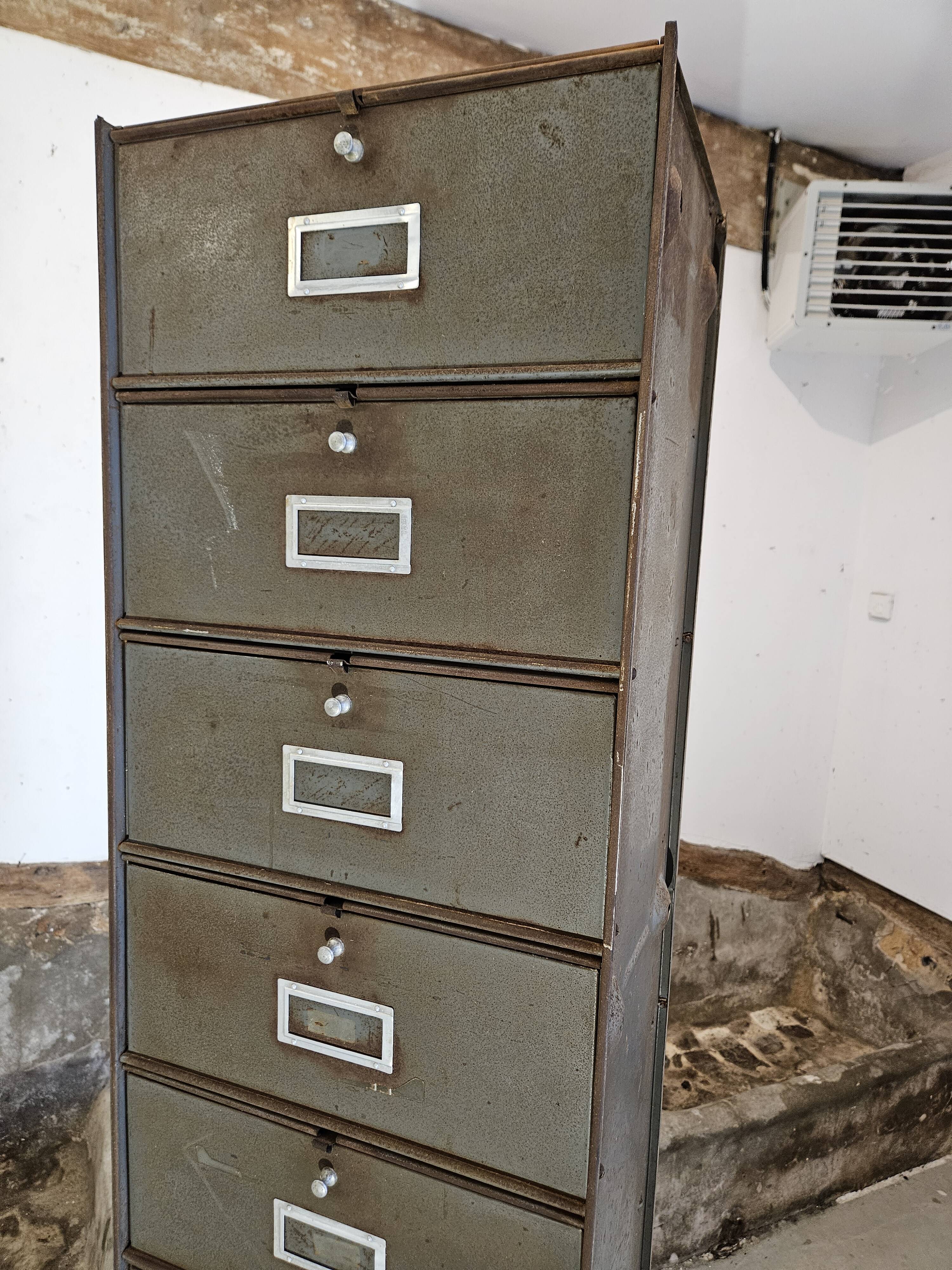 Column furniture with flaps Ronéo 1950 1960