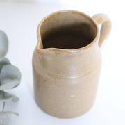 Digoin sandstone jug, matt varnish, made in France, vintage