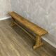Solid oak bench stripped and revarnished