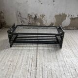 Italian 80s coffee table in marble and glass
