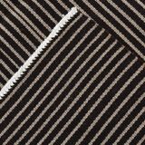 6x9 Pinstriped Black & Gray Turkish Area Rug, 183x269Cm