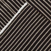 Tapis turc à fines rayures noires et grises (6 x 9 po), 183 x 269 cm