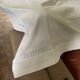 Drap ancien monogramme LR en lin et coton brodé