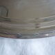 Oval plate in silver metal
