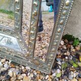 Antique mirror with copper moulding.