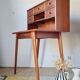 Scandinavian desk with tapered legs, vintage.