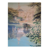 Large oil painting on wood by Jy Doussot contemporary French painter