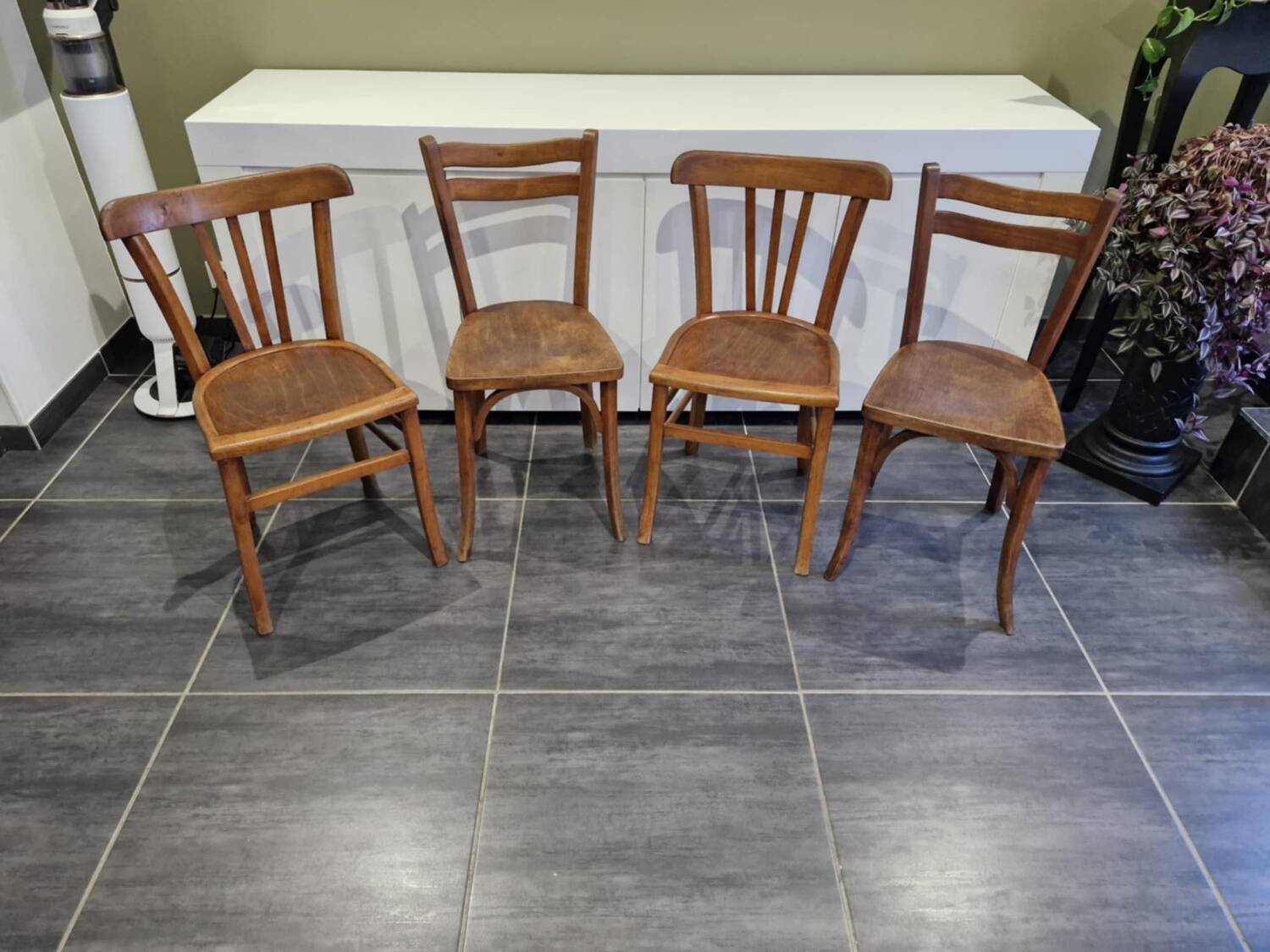 4 Baumann / Luterma bistro chairs, 1960s
