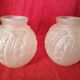 Pair of art deco pressed glass vases "joma montreuil"