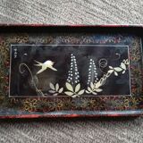 Lacquered wooden tray