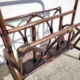 Wicker rattan magazine holder