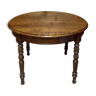 Louis Philippe empire-style round table in solid cherry wood