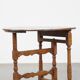Round, folding antique 18th-century French wine/country table