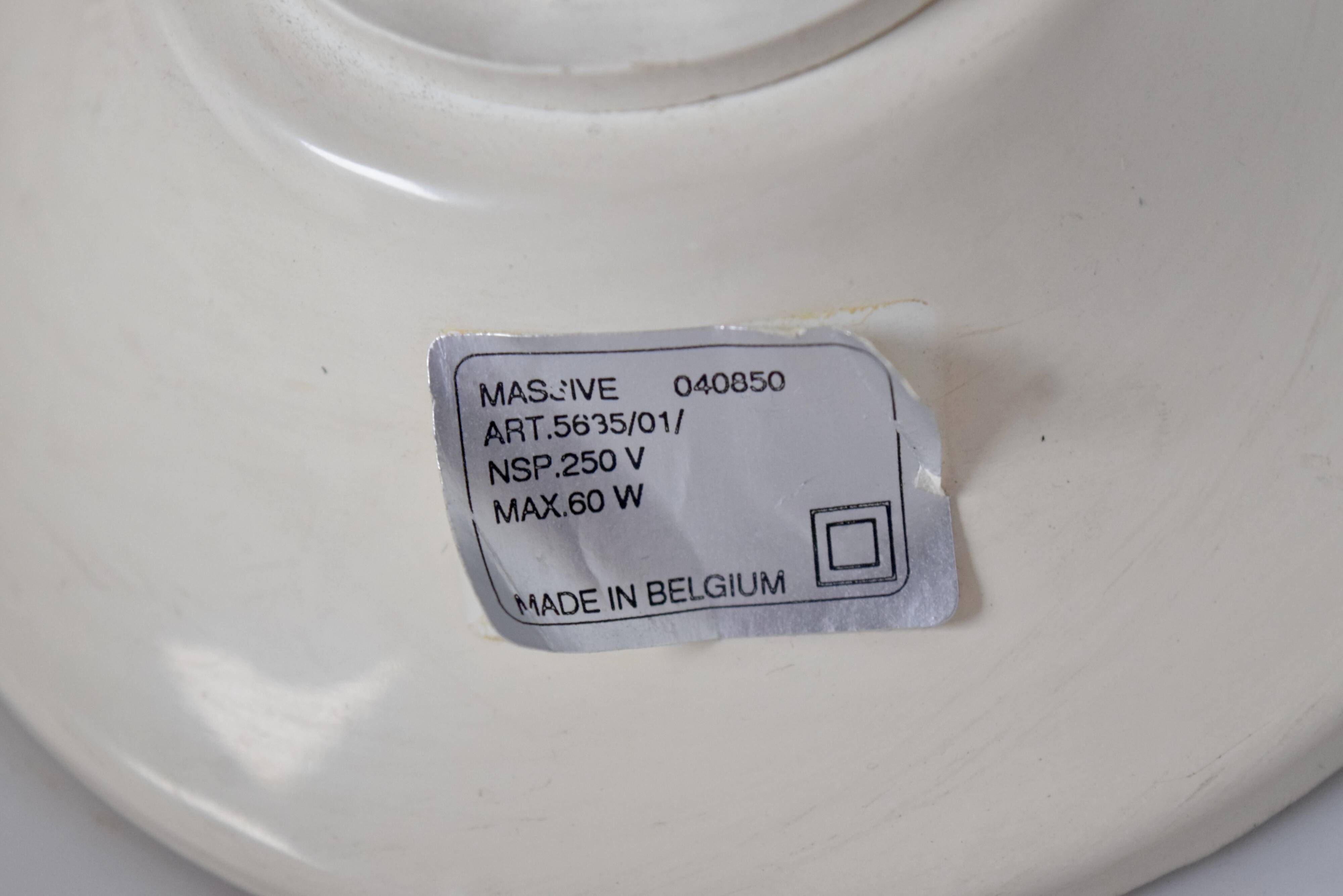 Large vintage pendant light in Massive white opaline - up and down system